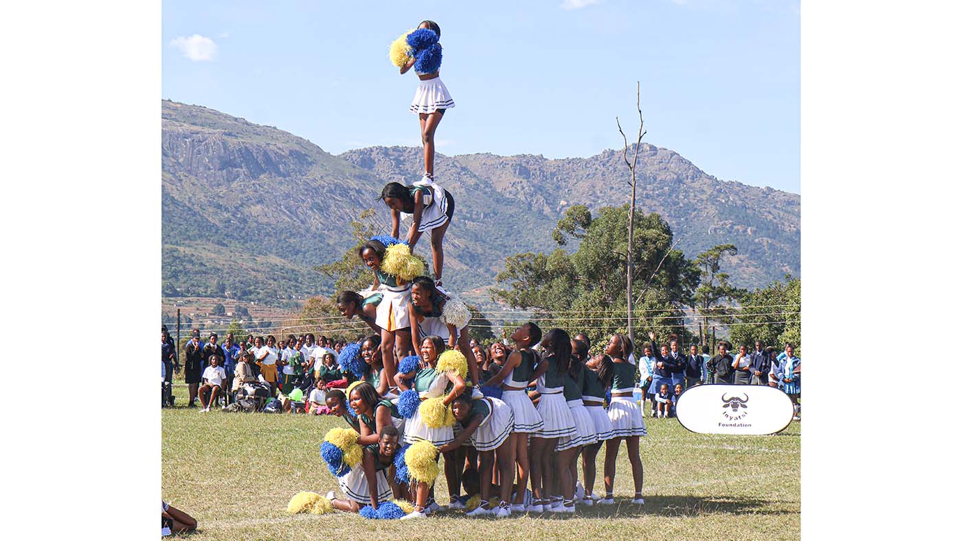 Sydney Williams Primary School formed a meticulous pyramid.